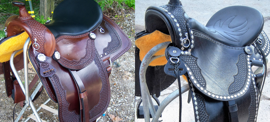 Double Diamond Platinum Barrel Saddles – Custom Leather Superstore